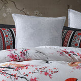NNEDSZ Tokyo Drift Red 100% Cotton Sateen Quilt Cover Set King