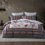 NNEDSZ Tokyo Drift Red 100% Cotton Sateen Quilt Cover Set Queen
