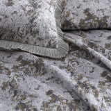NNEDSZ Davinci Trieste Silver Yarn-dyed Metallic Quilt Cover Set Super King
