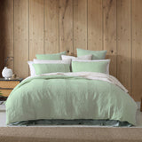 NNEDSZ Platinum Collection Tropicana Sage Cotton Matelasse Quilt Cover Set King