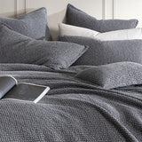 NNEDSZ Private Collection Urban Charcoal 100% Cotton Waffle Quilt Cover Set Super King