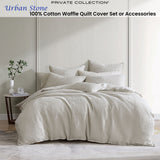 NNEDSZ Private Collection Urban Stone 100% Cotton Waffle Quilt Cover Set King