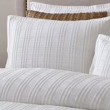 NNEDSZ Private Collection Winton White Jacquard Quilt Cover Set Queen