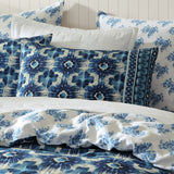NNEDSZ Logan and Mason 250TC Woolamai Blue Cotton Sateen Quilt Cover Set Queen