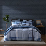 NNEDSZ Yarmouth Blue 250TC 100% Cotton Sateen Quilt Cover Set Super King
