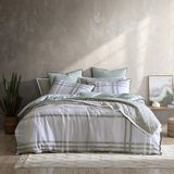 NNEDSZ Yarmouth Sage 250TC 100% Cotton Sateen Quilt Cover Set King