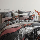 NNEDSZ Logan and Mason 250TC Yume Black Cotton Sateen Quilt Cover Set King