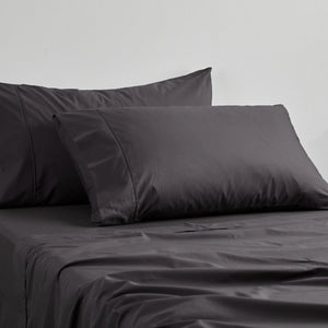 NNEDSZ 250TC 50% Polyester 50% Cotton Percale Sheet Set Asphalt 50cm Wall King