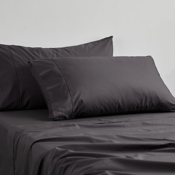 NNEDSZ 250TC 50% Polyester 50% Cotton Percale Sheet Set Asphalt 50cm Wall Single