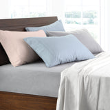 NNEDSZ Soft Brushed Cotton Flannelette Sheet Set Rose 40cm Wall Queen