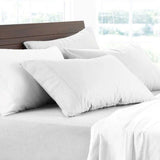 NNEDSZ Soft Brushed Cotton Flannelette Sheet Set White 40cm Wall King