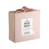 NNEDSZ Blake & Lindsay Blush Vintage Washed Microfibre Sheet Set 40cm Wall Queen