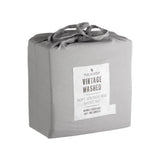 NNEDSZ Blake & Lindsay Pewter Vintage Washed Microfibre Sheet Set 40cm Wall King Single