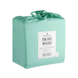 NNEDSZ Blake & Lindsay Sea Mist Vintage Washed Microfibre Sheet Set 40cm Wall King Single