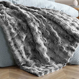 NNEDSZ Platinum Collection Rabbit Fur Super Soft Throw Rug 127 x 152cm