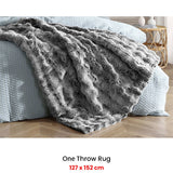 NNEDSZ Platinum Collection Rabbit Fur Super Soft Throw Rug 127 x 152cm