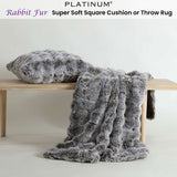 NNEDSZ Platinum Collection Rabbit Fur Super Soft Throw Rug 127 x 152cm