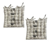 NNEDSZ Set of 2 Cotton Cover Chair Pads 40 x 40 cm Eiffel Tower