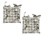 NNEDSZ Set of 2 Cotton Cover Chair Pads 40 x 40 cm French Vintage Lettering