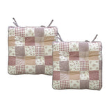 NNEDSZ Lylac Homeware Petal Delights Set of 2 Cotton Chair Pads Lucy Pink