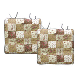 NNEDSZ Lylac Homeware Petal Delights Set of 2 Cotton Chair Pads Mia Brown