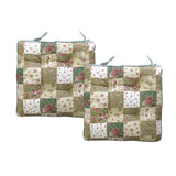 NNEDSZ Lylac Homeware Petal Delights Set of 2 Cotton Chair Pads Mia Green