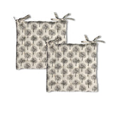 NNEDSZ Lylac Homeware Tree of Life Set of 2 Cotton Chair Pads Natural