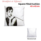 NNEDSZ Audrey Hepburn Breakfast at Tiffany's Square Filled Cushion 43 x 43 cm