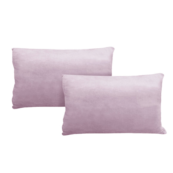 NNEDSZ Alastairs Augusta Blush Pair of Flannel Fleece Standard Pillowcases