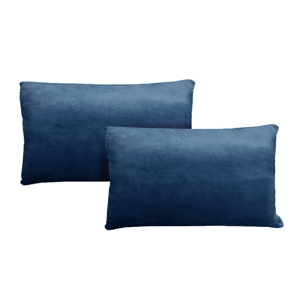 NNEDSZ Alastairs Augusta Navy Pair of Flannel Fleece Standard Pillowcases
