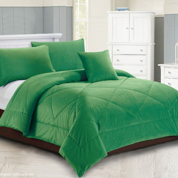 NNEDSZ Georges Fine Linens Carrington Quilt / Comforter Set Green Super King