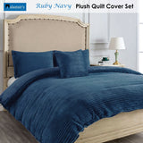 NNEDSZ Alastairs Ruby Navy Quilt Cover Set Double