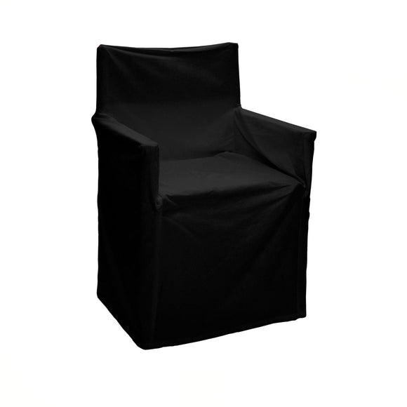 NNEDSZ Rans Alfresco 100% Cotton Director Chair Cover - Plain Black