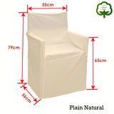 NNEDSZ Rans 100% Cotton Director Chair Cover - Plain Natural
