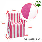 NNEDSZ Rans Alfresco 100% Cotton Director Chair Cover - Striped Hot Pink