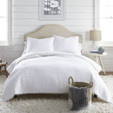 NNEDSZ Jenny Mclean Clavo Pompom White 3 Piece 100% Cotton Coverlet Set Queen