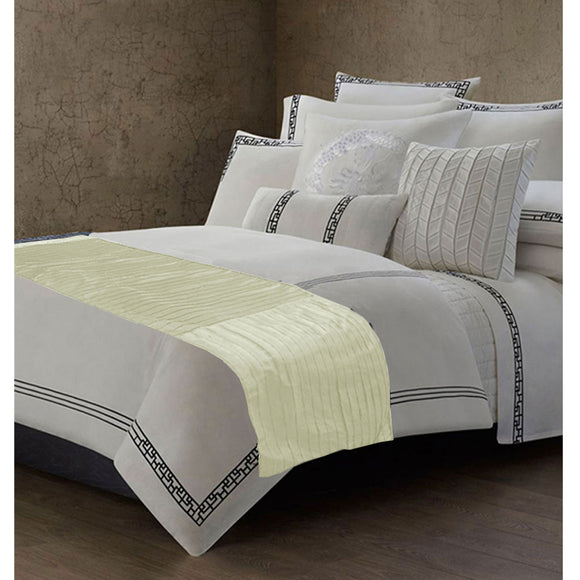 NNEDSZ Rapee Pleated Bed Runner - Cream