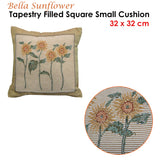 NNEDSZ Rapee Bella Sunflower Tapestry Filled Cushion 32 x 32 cm
