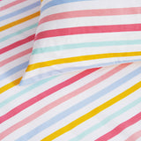 NNEDSZ Minikins Rainbow Stripe Polyester Cotton Combo Fitted Sheet Set King Single