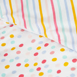 NNEDSZ Minikins Multi Colour Spot Reversible Quilt Cover Set Double