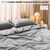 NNEDSZ Dickies Cotton Waffle Texture Quilt Cover Set Grey King