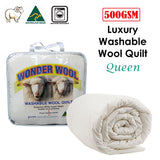 NNEDSZ 500GSM Washable Wool Quilt Queen
