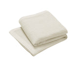 NNEDSZ Living @ Home 350gsm 100% Cotton Breathable Waffle Blanket Single 180 x 230 cm Cream