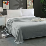 NNEDSZ Super Soft Micro Flannel Plush Blanket Queen 220 x 240cm Grey