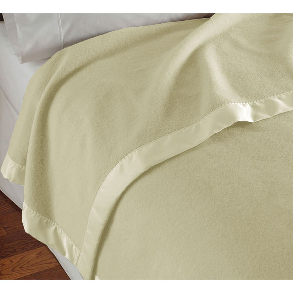 NNEDSZ 400GSM Luxury Wool Blanket Cream Queen
