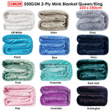 NNEDSZ 550GSM 2-Ply Mink Blanket Queen/King Linen