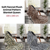 NNEDSZ Animal Pattern Soft Flannel Plush Queen Size Blanket 220 x 240cm Dalmatian