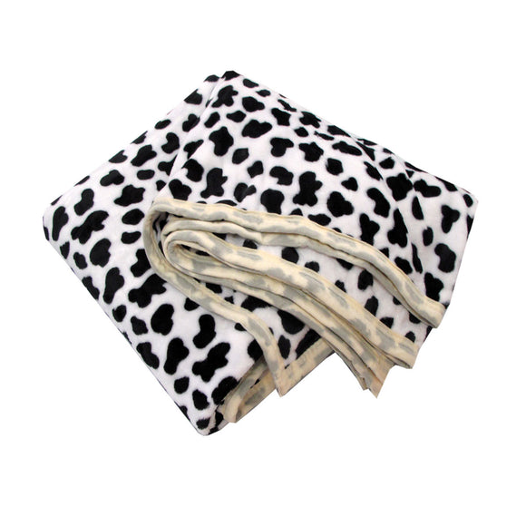 NNEDSZ Animal Skin Pattern Soft Flannel Plush Single Size Blanket / Large Throw Rug 150 x 200cm Dalmatian