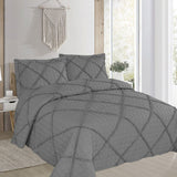 NNEDSZ Beverley Charcoal 3 Pce Lightly Quilted Polyester Cotton Coverlet Set Queen