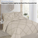 NNEDSZ Beverley Taupe 3 Pce Lightly Quilted Polyester Cotton Coverlet Set Queen